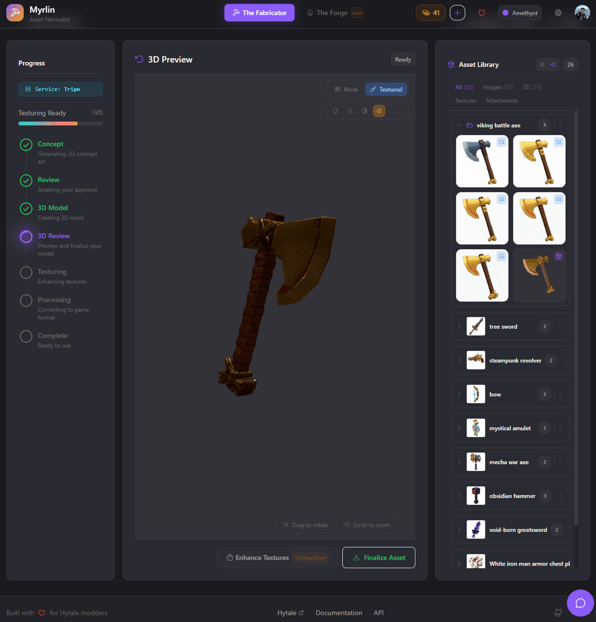 Your 3D asset ready to use